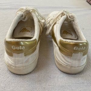 Gola Shoes - Gola ivory with gold detail canvas tennis shoe. Gola Shoes - Gola ivory with gold detail canvas tennis shoe.